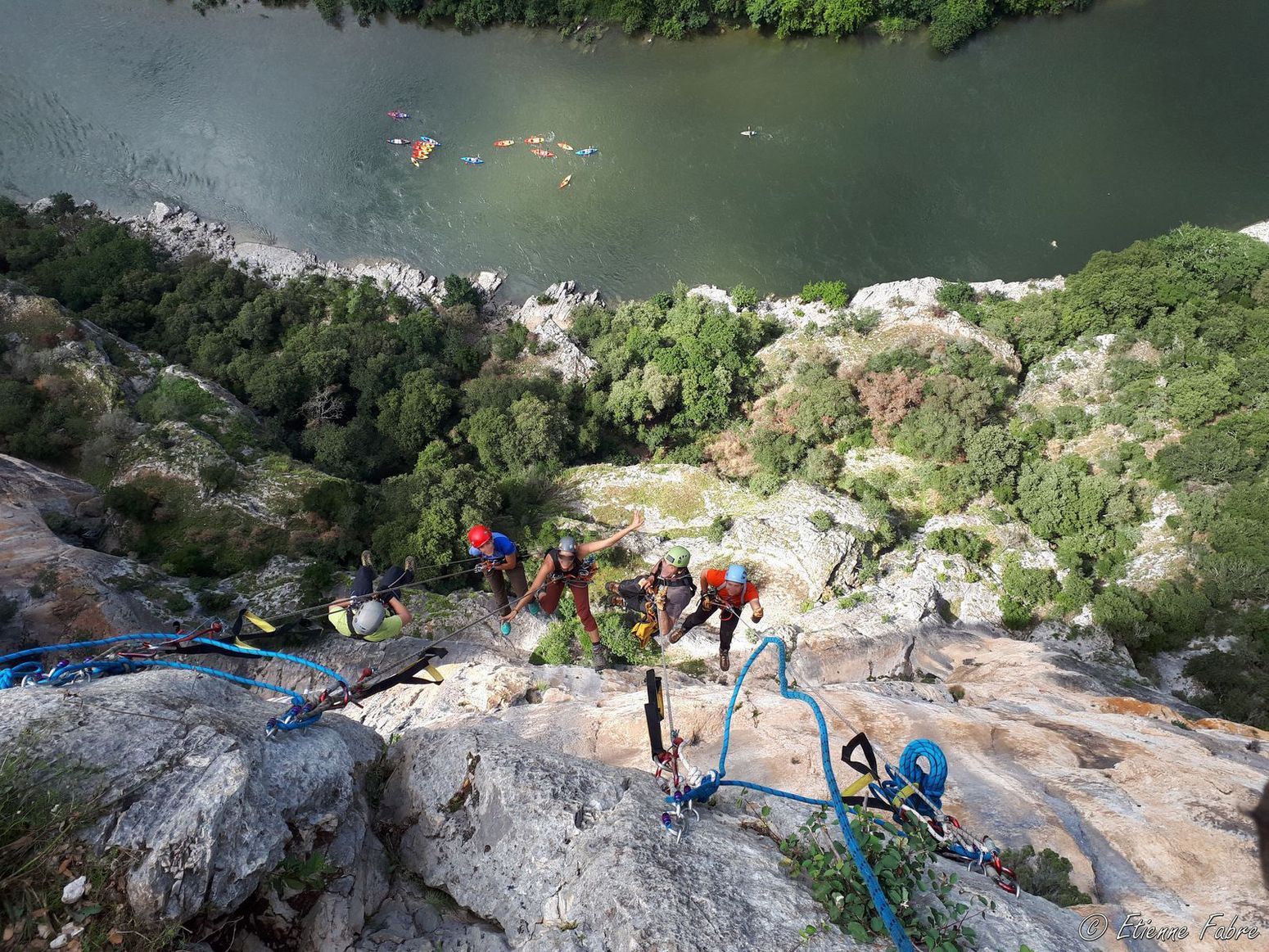 Grande hauteur - rappel ardèche - france - snpsc